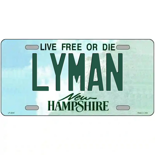 Lyman New Hampshire Metal Sign