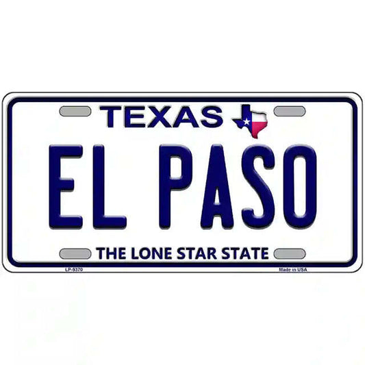 El Paso Texas Metal Sign
