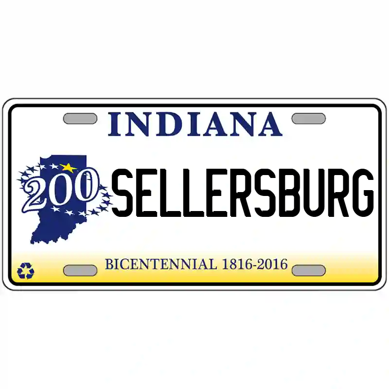 Sellersburg Indiana Bicentennial Metal Sign