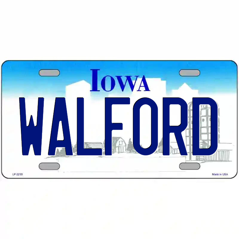 Walford Iowa Metal Sign
