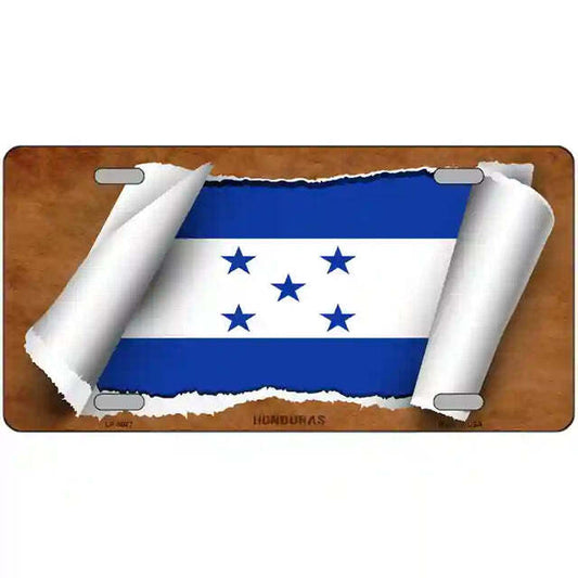 Honduras Scroll Flag Metal Sign