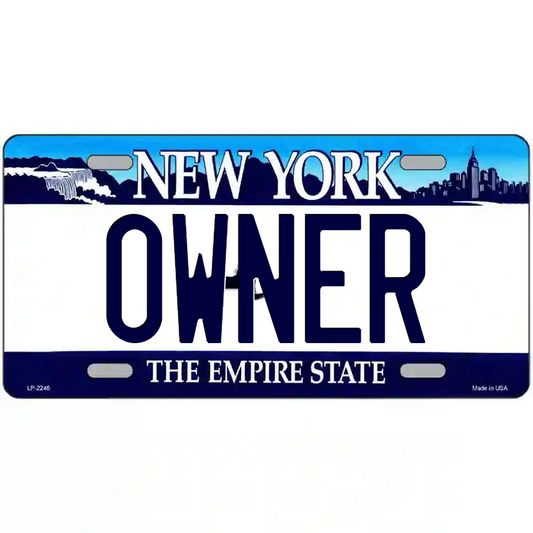 Owner New York Blue Metal Sign