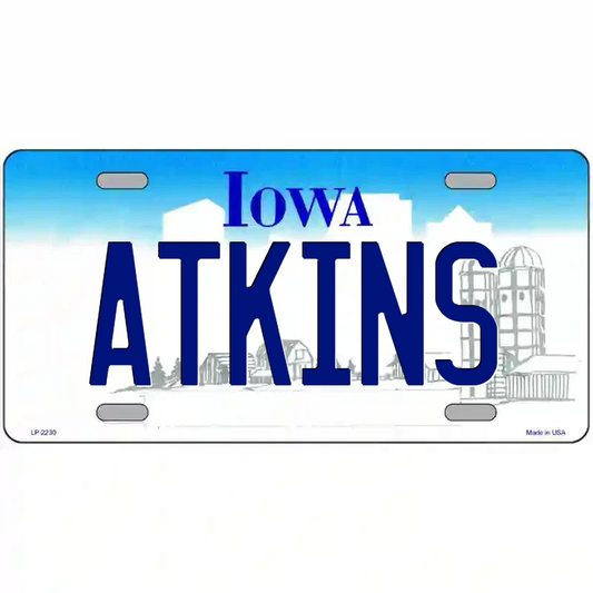 Atkins Iowa Metal Sign