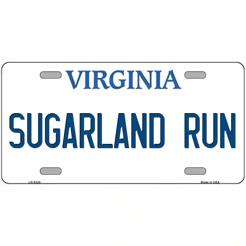 Sugarland Run Virginia Metal Sign