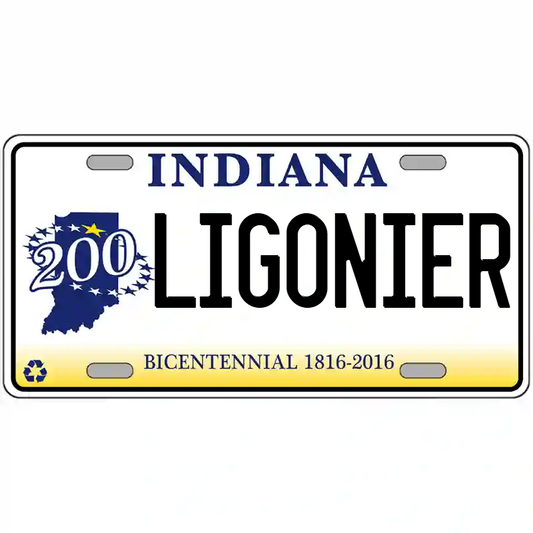 Ligonier Indiana Bicentennial Metal Sign