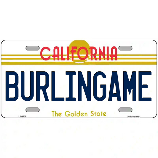 Burlingame California Metal Sign