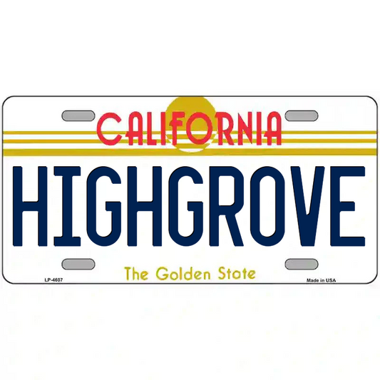 Highgrove California Metal Sign