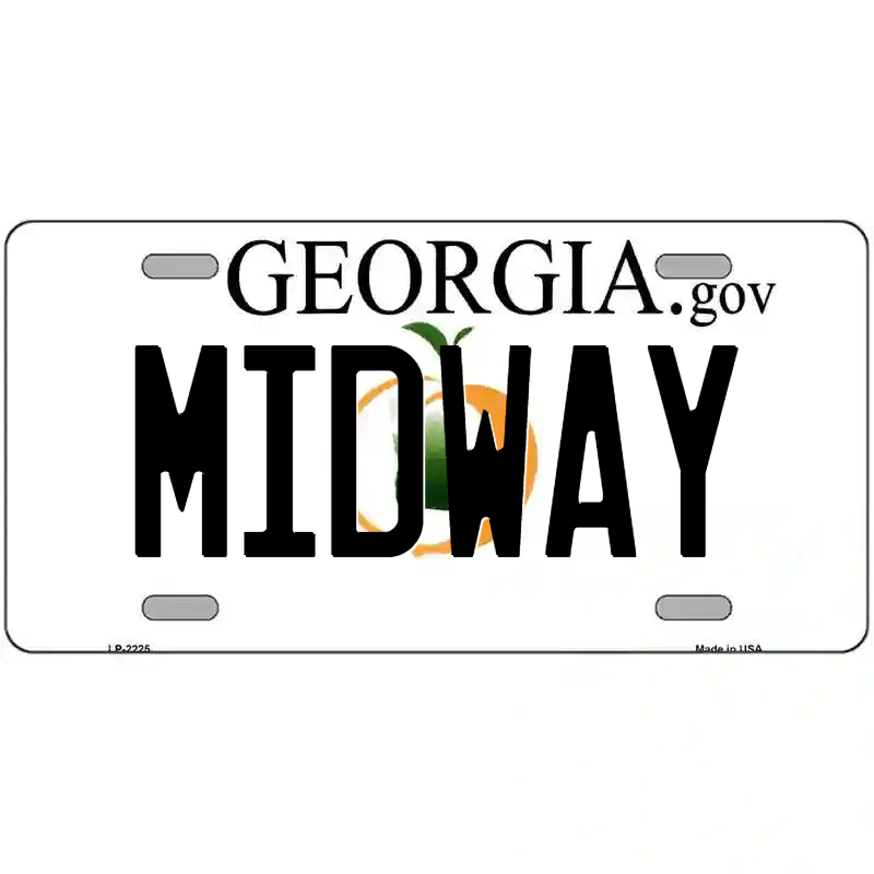 Midway Georgia Metal Sign