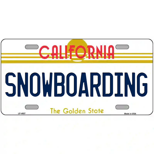 Snowboarding California Metal Sign