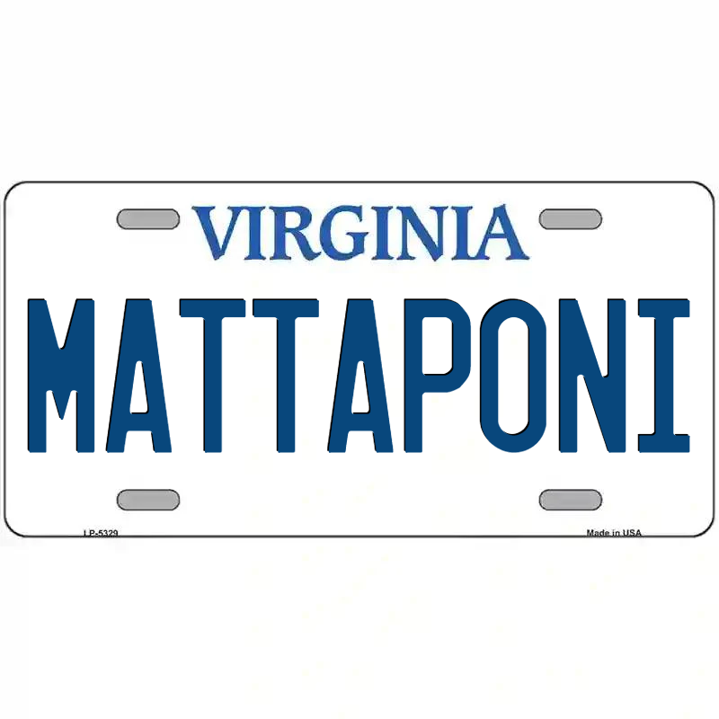 Mataponi Virginia Metal Sign