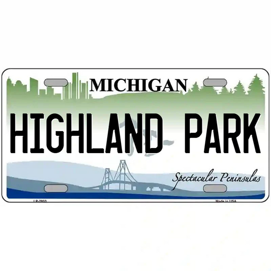 Highland Park Michigan Metal Sign