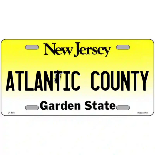 Atlantic County New Jersey Metal Sign