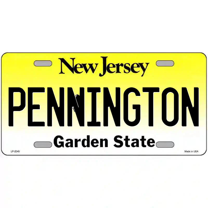 Pennington New Jersey Metal Sign