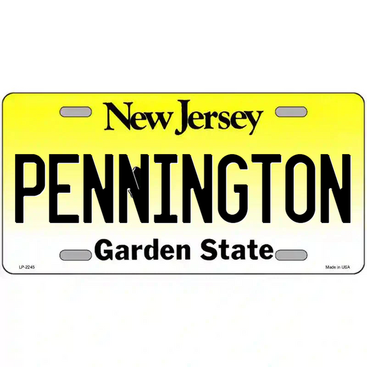 Pennington New Jersey Metal Sign
