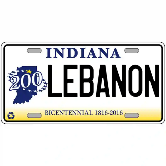 Lebanon Indiana Bicentennial Metal Sign