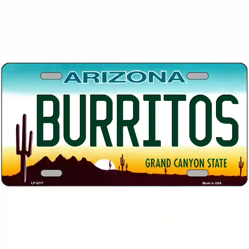 Burritos Arizona Metal Sign