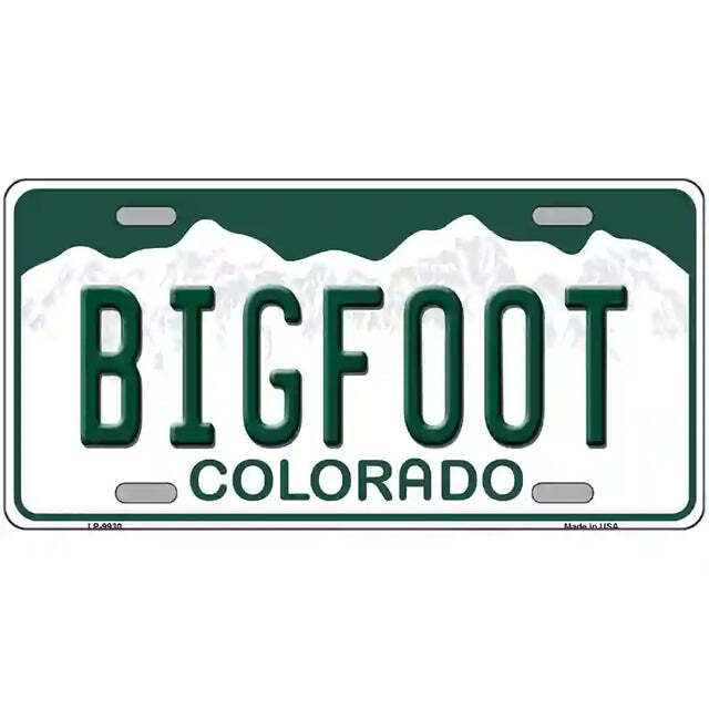Bigfoot Colorado Metal Sign