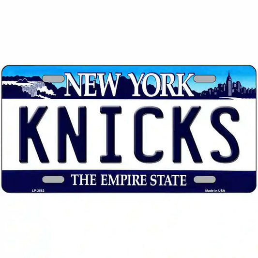 Knicks New York Blue Metal Sign