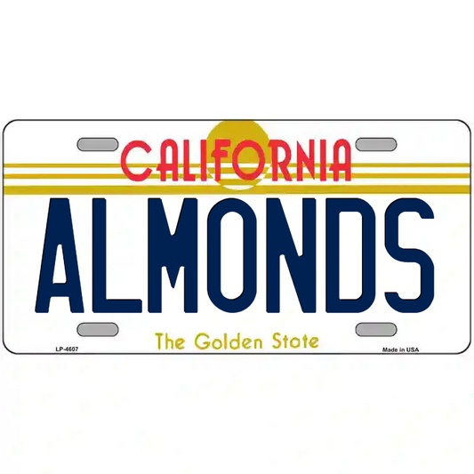 Almonds California Metal Sign