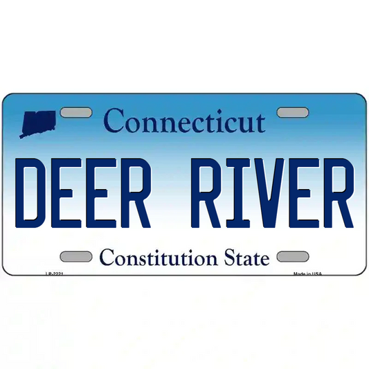 Deer River Connecticut Metal Sign