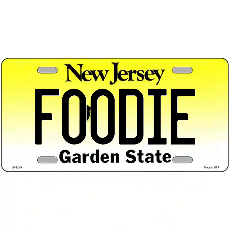Foodie New Jersey Metal Sign