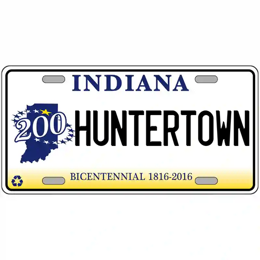 Huntertown Indiana Bicentennial Metal Sign