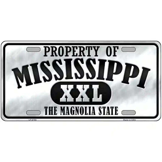 Property of Mississippi The Magnolia State Metal Sign