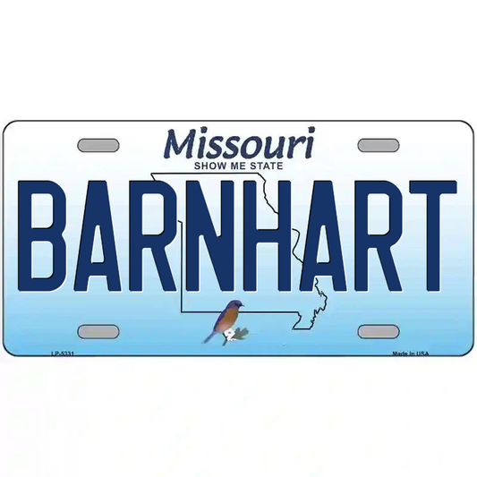 Barnhart Missouri Metal Sign