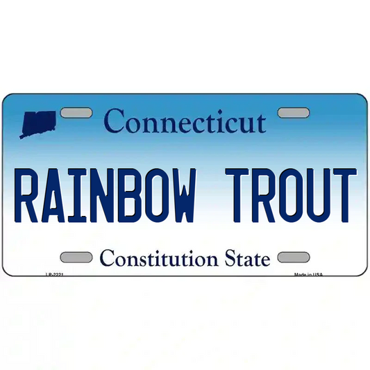 Rainbow Trout Connecticut Metal Sign