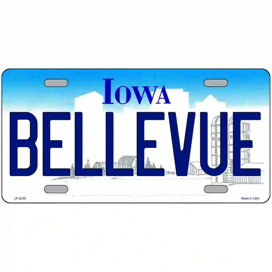 Bellevue Iowa Metal Sign