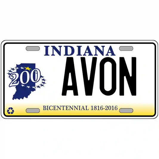 Avon Indiana Bicentennial Metal Sign