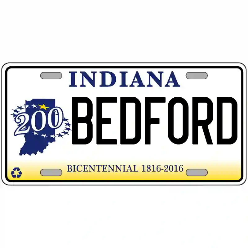 Bedford Indiana Bicentennial Metal Sign