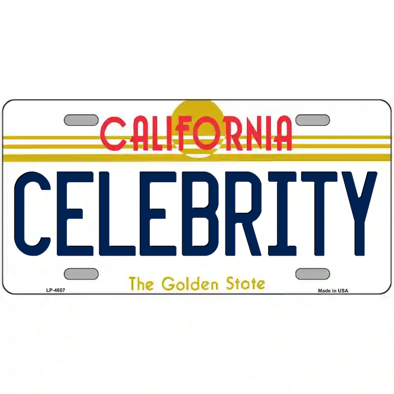 Celebrity California Metal Sign