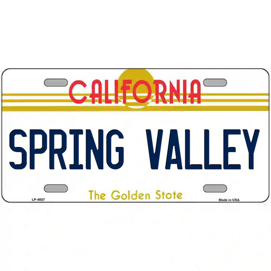 Spring Valley California Metal Sign
