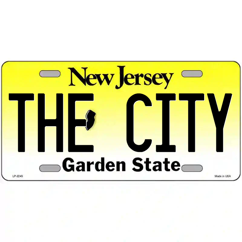 The City New Jersey Metal Sign