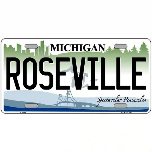 Roseville Michigan Metal Sign