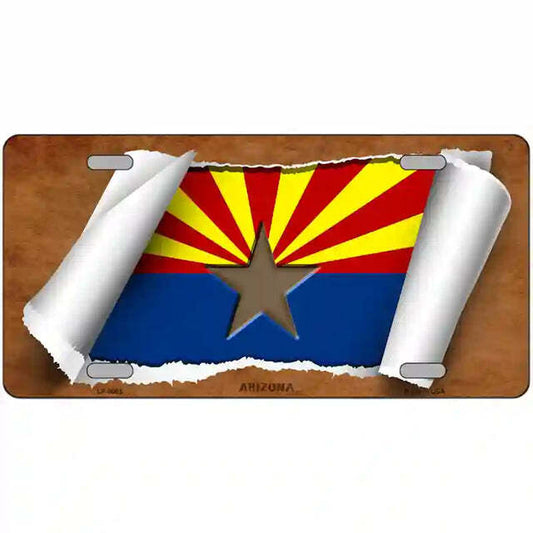 Arizona Scroll Flag Metal Sign