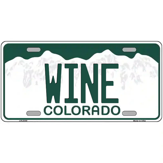 Wine Colorado Metal Sign