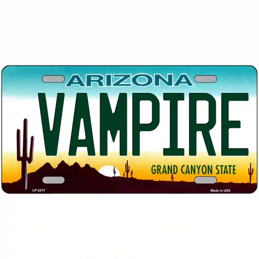 Vampire Arizona Metal Sign