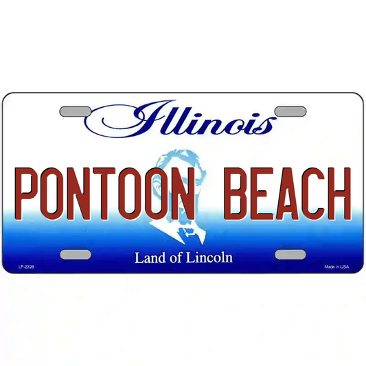 Pontoon Beach Illinois Metal Sign