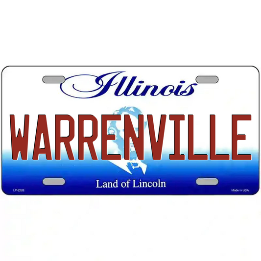 Warrenville Illinois Metal Sign