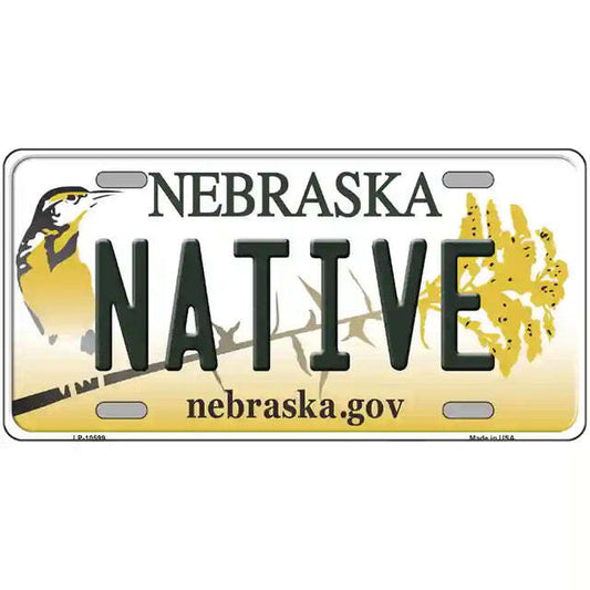 Native Nebraska Metal Sign