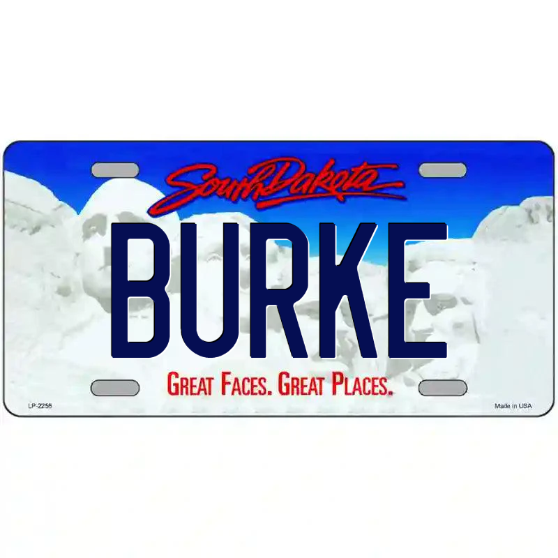 Burke South Dakota Metal Sign