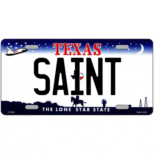 Saint Texas Metal Sign