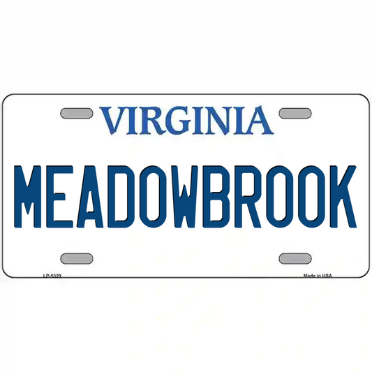Meadowbrook Virginia Metal Sign