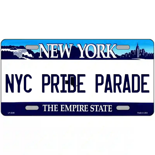 NYC Pride Parade New York Blue Metal Sign
