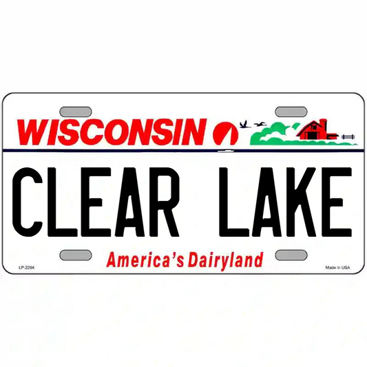 Clear Lake Wisconsin Metal Sign