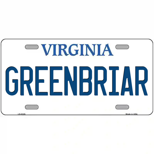 Greenbriar Virginia Metal Sign