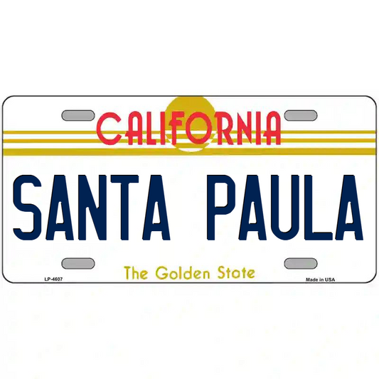 Santa Paula California Metal Sign
