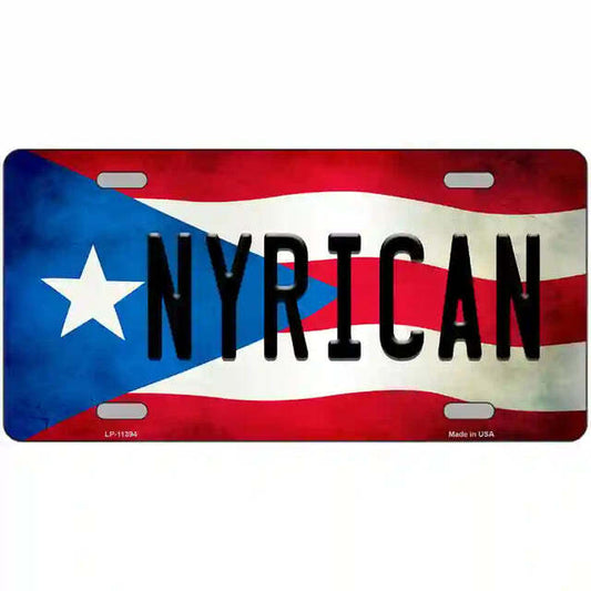 Nyrican Puerto Rico Flag Metal Sign